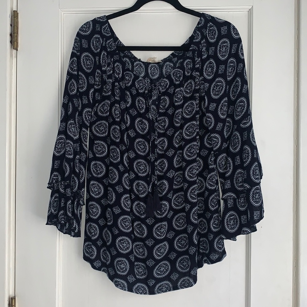 Flowy, patterned shirt